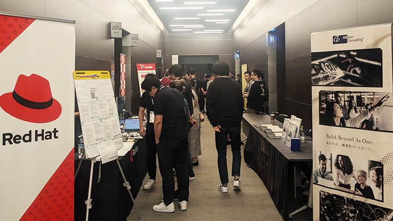 Scenes from the sponsor booths